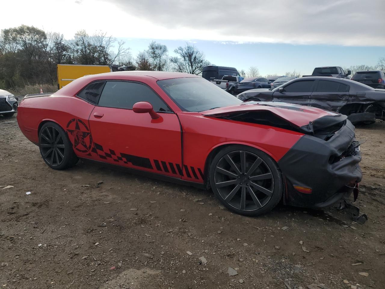 2013 Dodge Challenger VIN 2C3CDYAGXDH582092 Copart auction photo, front end / minor dent/scratches damage thumbnail 4