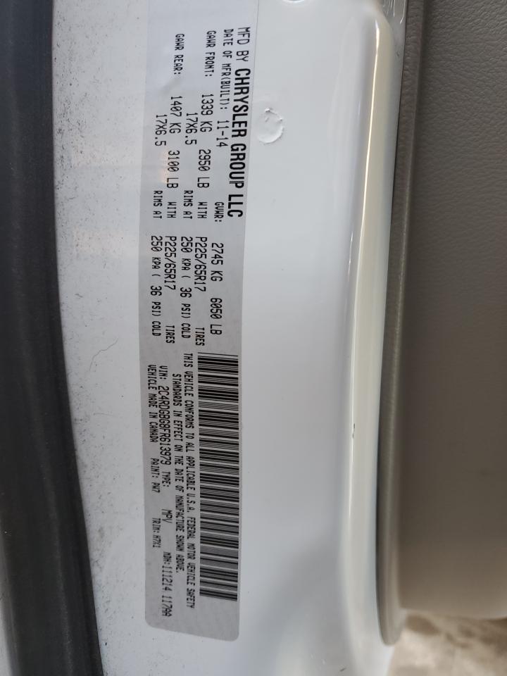 2015 Dodge Caravan VIN 2C4RDGBG8FR613979 Copart auction photo, undercarriage / minor dent/scratches damage thumbnail 12