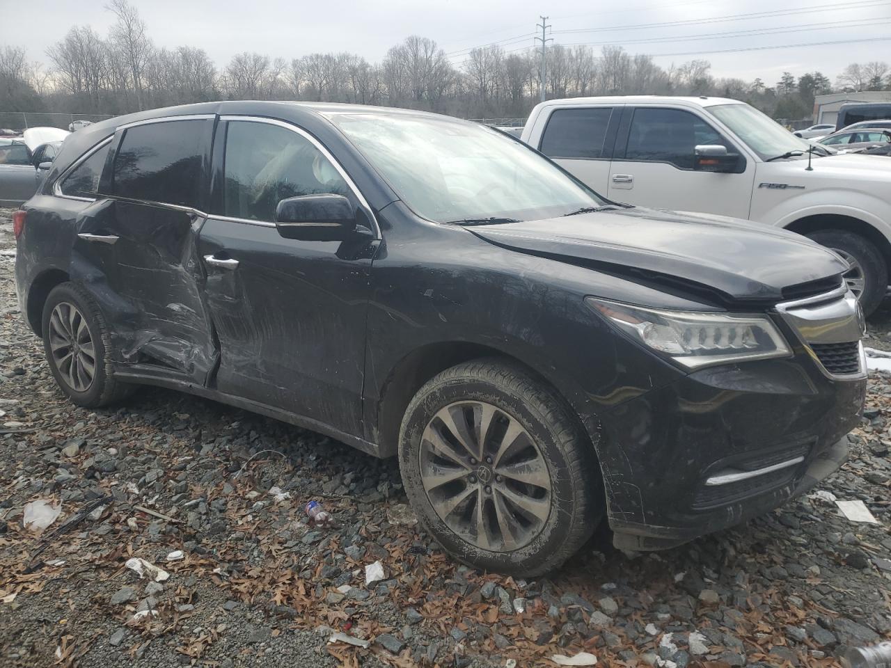 2015 Acura MDX VIN 5FRYD3H42FB006486 Copart auction photo, side damage thumbnail 4