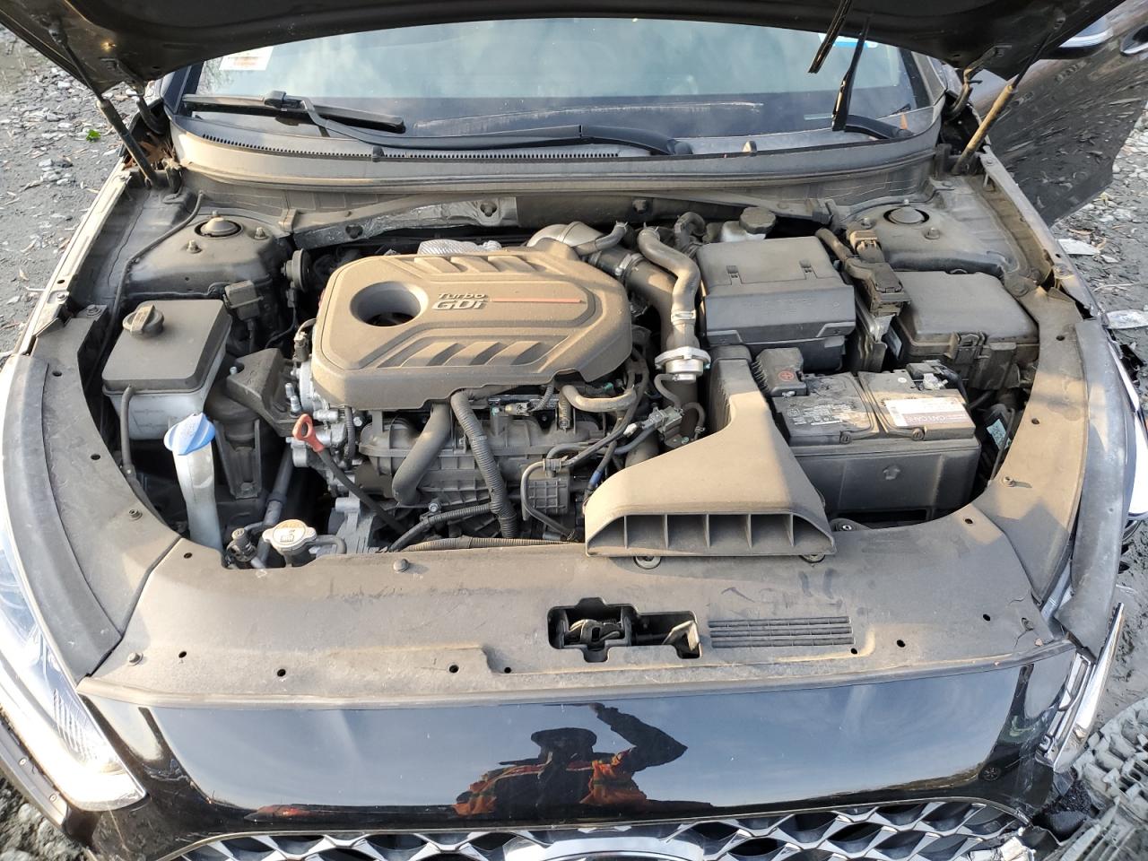 2018 Hyundai Sonata VIN 5NPE34AB2JH663840 Copart auction photo, front end / side damage thumbnail 11
