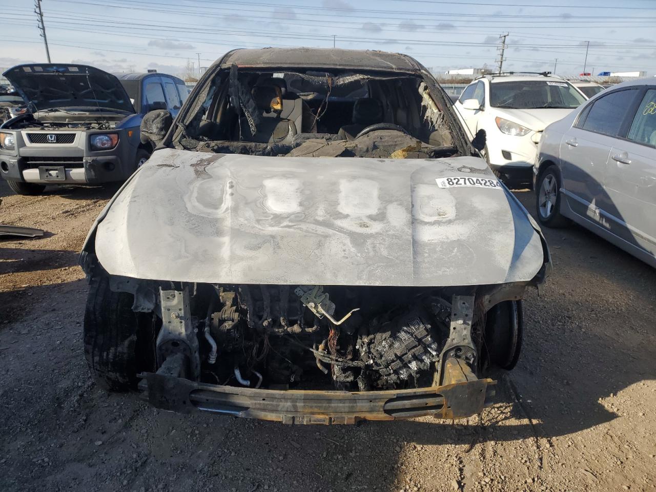 2019 Hyundai Santa Fe VIN 5NMS33AD2KH075711 Copart auction photo, burn damage thumbnail 5