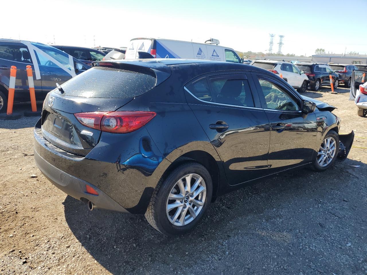 2016 Mazda 3 VIN 3MZBM1M71GM247798 Copart auction photo, front end / side damage thumbnail 3