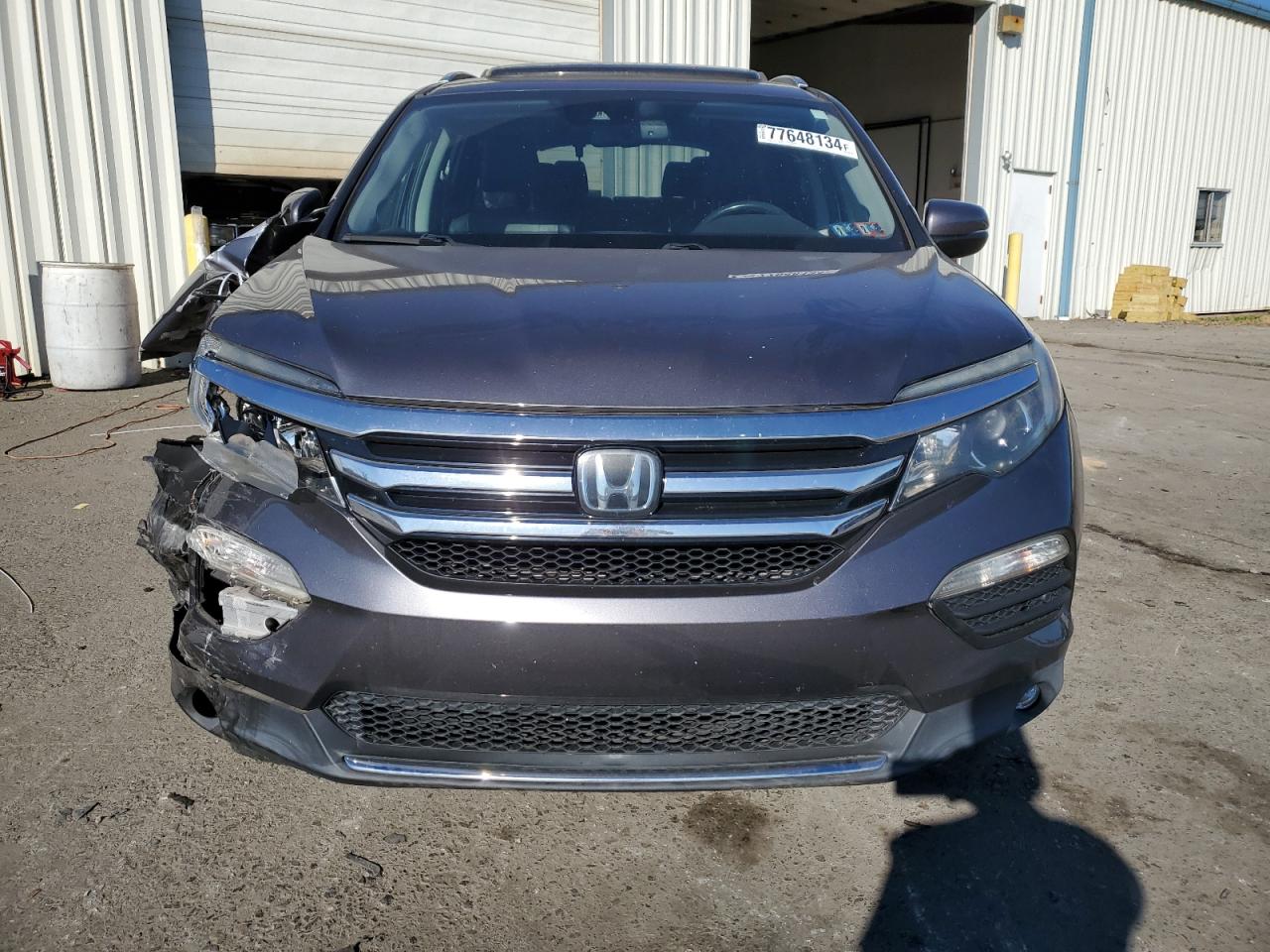 2016 Honda Pilot VIN 5FNYF6H90GB099549 Copart auction photo, front end / side damage thumbnail 5