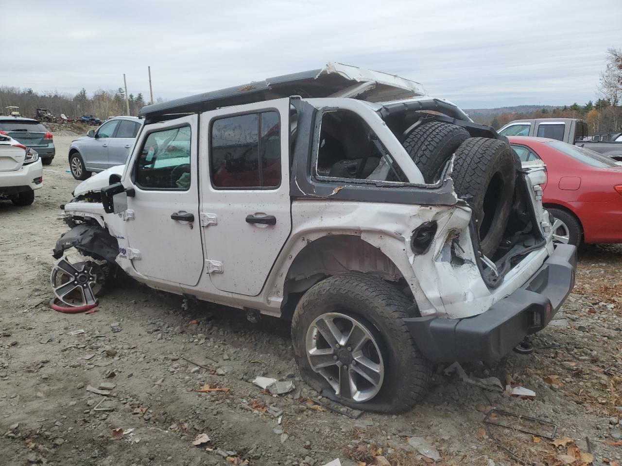 2020 Jeep Wrangler VIN 1C4HJXEN4LW209742 Copart auction photo, top/roof / all over damage thumbnail 2