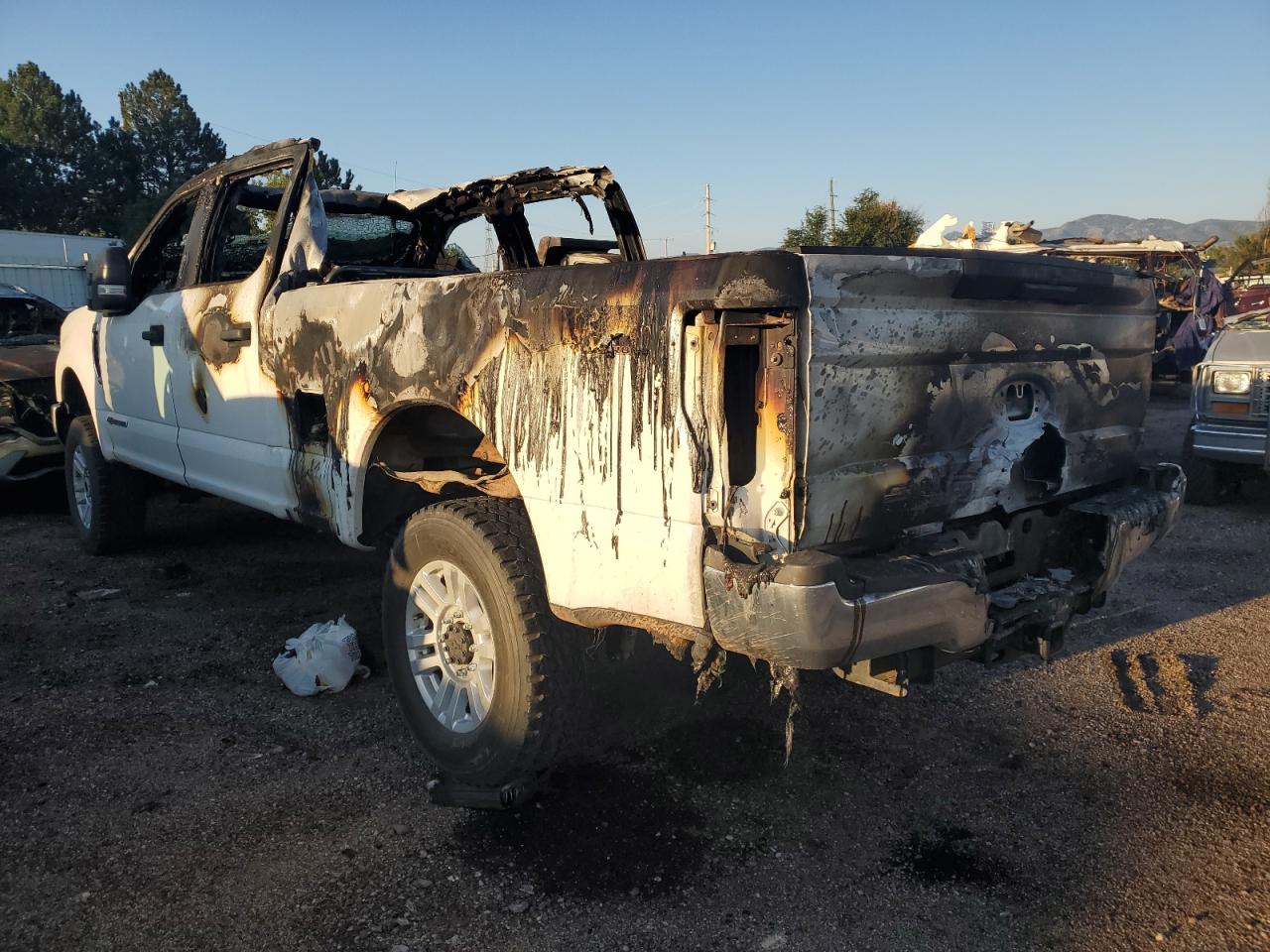 2019 Ford F250 VIN 1FT7W2BT8KED76211 Copart auction photo, burn damage thumbnail 2