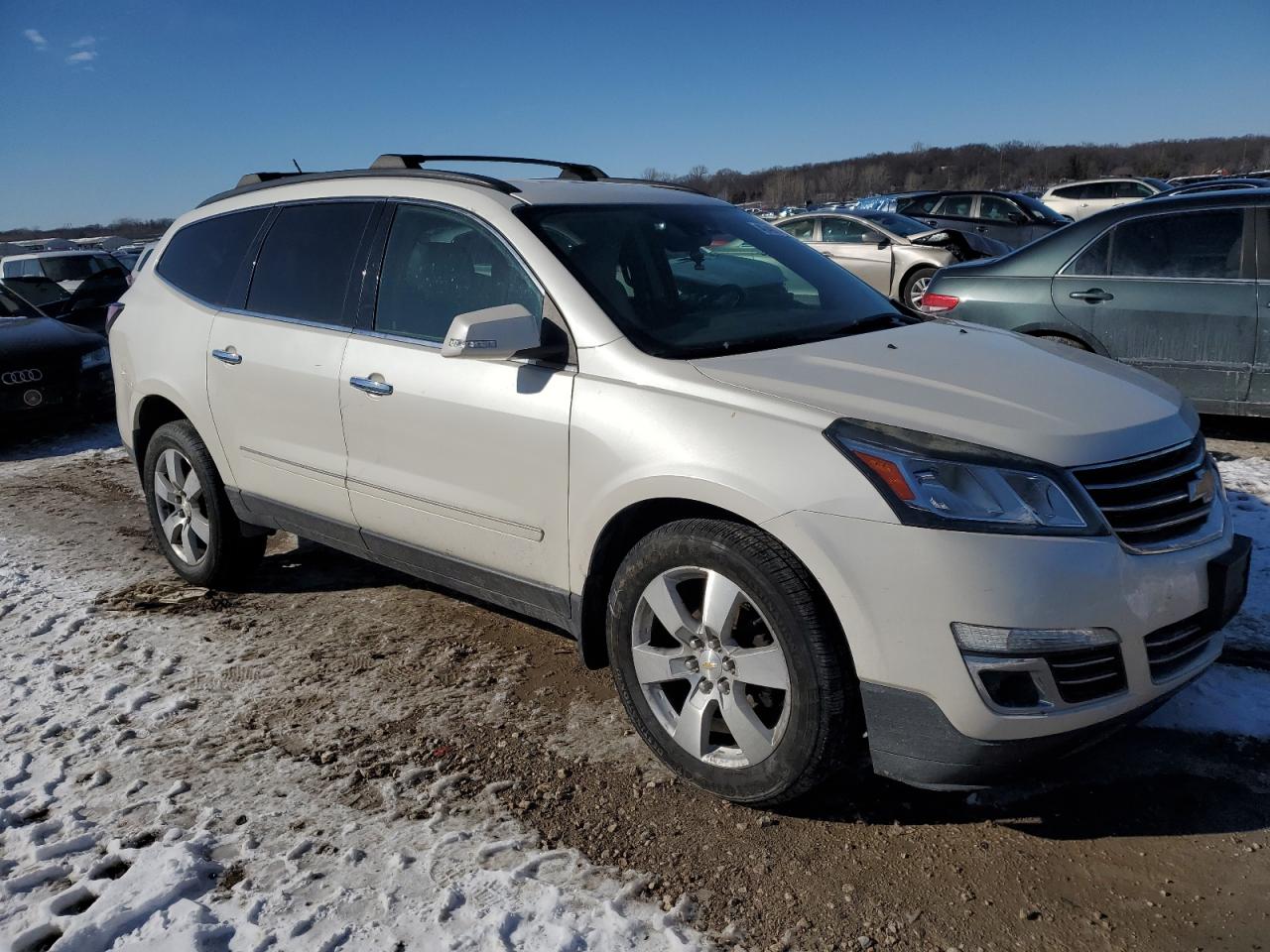 2015 Chevrolet Traverse VIN 1GNKVJKD0FJ270355 Copart auction photo, front end damage thumbnail 4