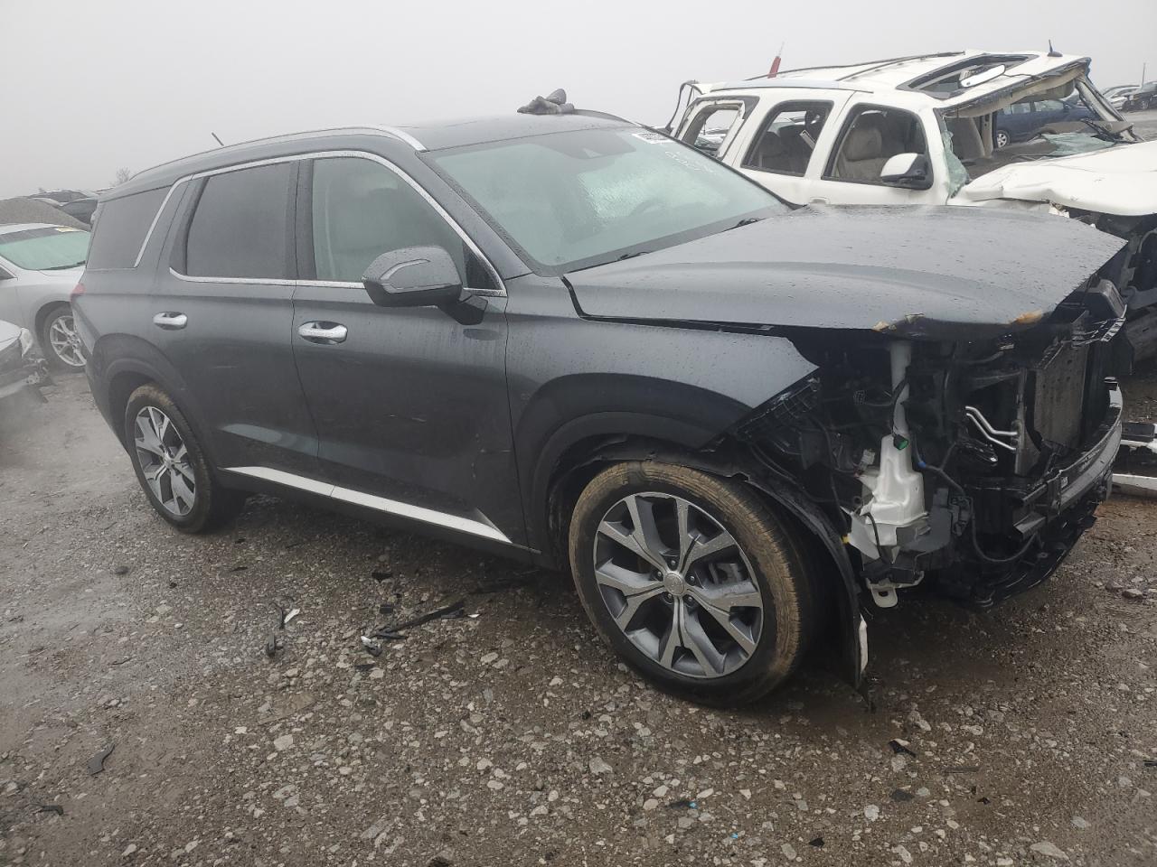 2021 Hyundai Palisade VIN KM8R34HE5MU198106 Copart auction photo, side damage thumbnail 4