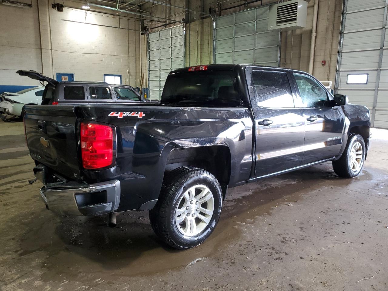 2014 Chevrolet Silverado VIN 3GCUKREC2EG313458 Copart auction photo, rear end / side damage thumbnail 3
