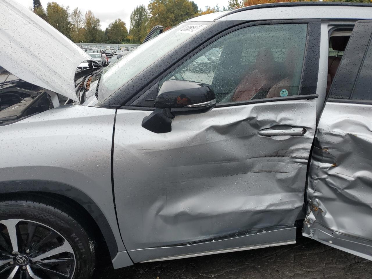 2022 Toyota Highlander VIN 5TDLZRBH4NS176239 Copart auction photo, side / undercarriage damage thumbnail 7
