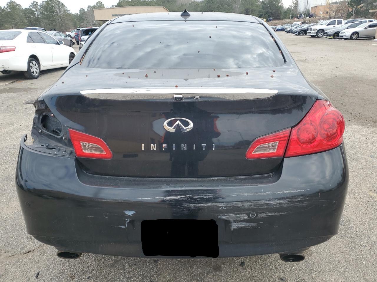 2013 Infiniti G VIN JN1CV6AR5DM350076 Copart auction photo, all over damage thumbnail 6