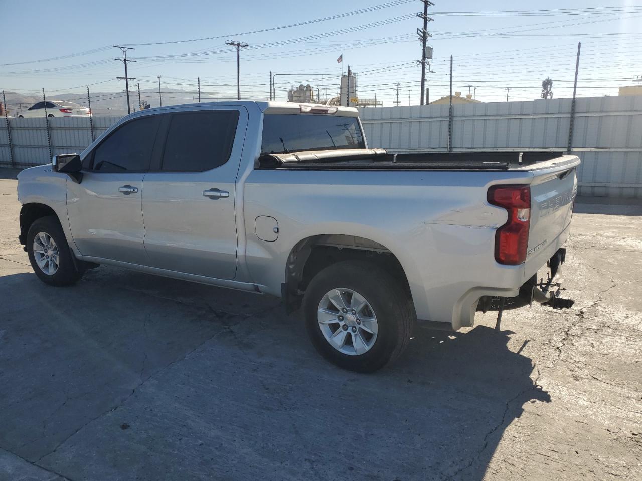 2021 Chevrolet Silverado VIN 1GCPWCED3MZ443934 Copart auction photo, front end / rear end damage thumbnail 2