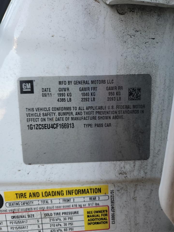 2012 Chevrolet Malibu VIN 1G1ZC5EU4CF166913 Copart auction photo, mechanical damage thumbnail 12