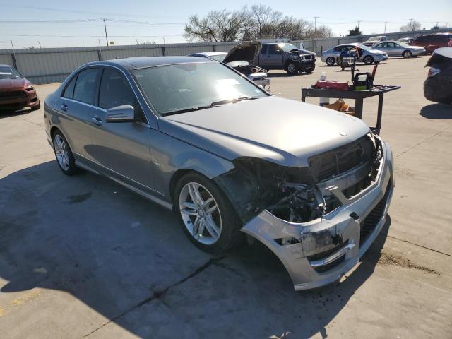 2012 Mercedes-Benz C-klasse VIN WDDGF4HB1CA654956 Copart auction photo, front end / minor dent/scratches damage thumbnail 4
