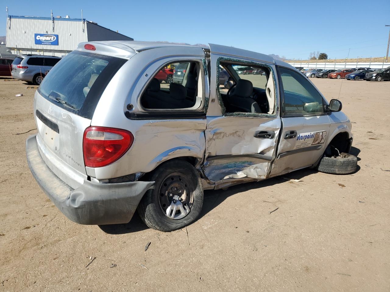 2007 Dodge Caravan VIN 1D4GP25B97B217516 Copart auction photo, all over damage thumbnail 3