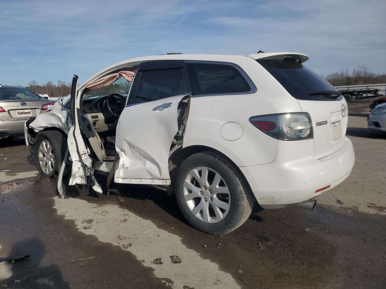 2008 Mazda CX-7 VIN JM3ER29L880176124 Copart auction photo, side / front end damage thumbnail 2