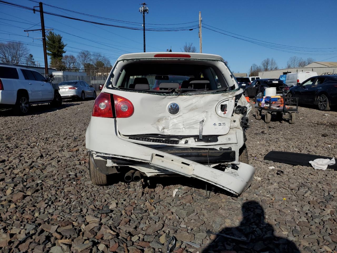 2009 Volkswagen Golf VIN WVWBB71K49W090243 Copart auction photo, rear end / top/roof damage thumbnail 6