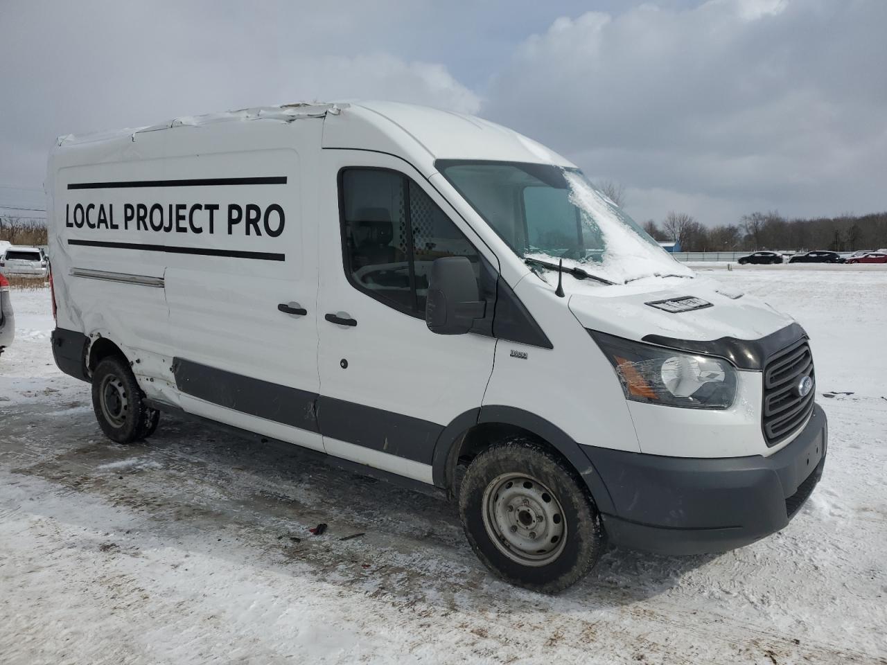 2015 Ford Transit VIN 1FTNR2CG5FKA24355 Copart auction photo, rollover damage thumbnail 4