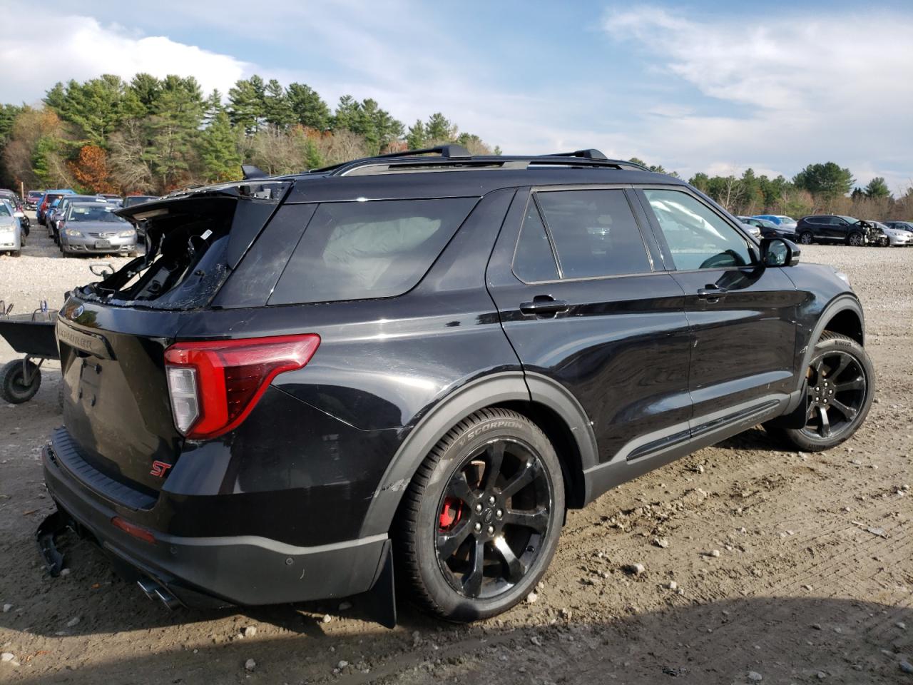2020 Ford Explorer VIN 1FM5K8GC4LGA01030 Copart auction photo, rear end / side damage thumbnail 3