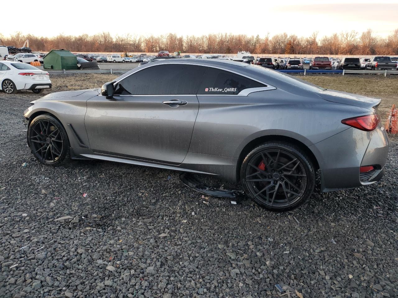 2019 Infiniti Q60 VIN JN1FV7EL7KM440044 Copart auction photo, side damage thumbnail 2
