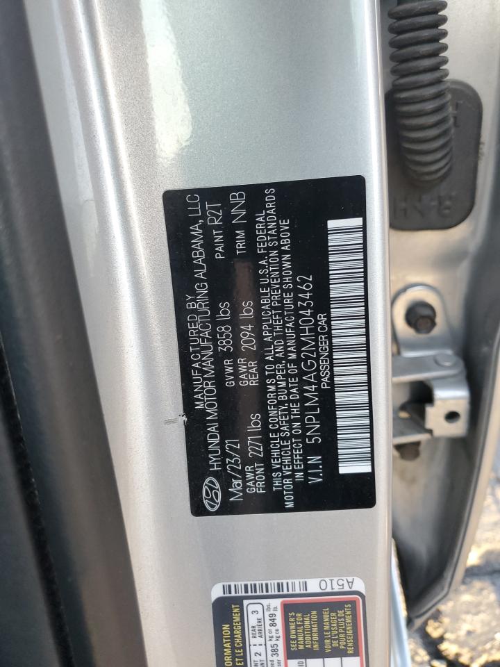 2021 Hyundai Elantra VIN 5NPLM4AG2MH043462 Copart auction photo, front end damage thumbnail 14