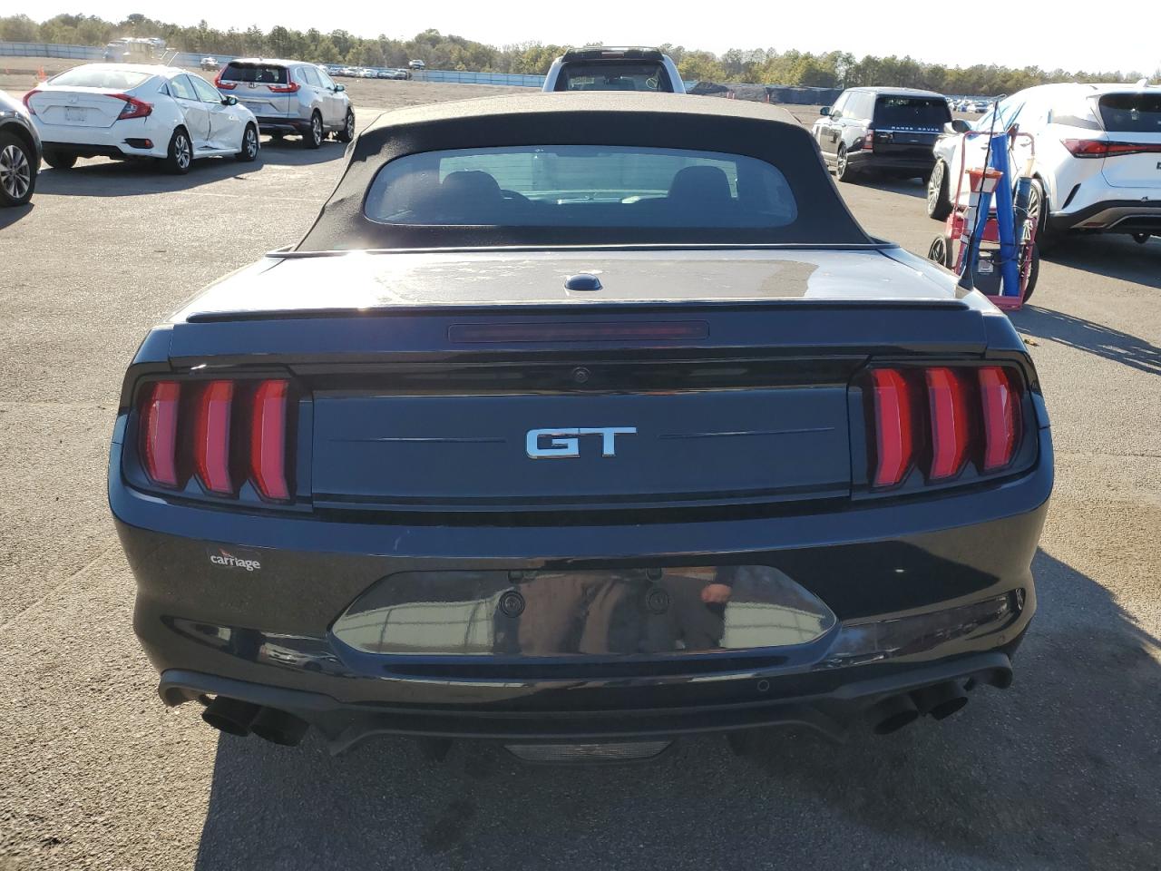 2021 Ford Mustang VIN 1FATP8FFXM5155639 Copart auction photo, front end / side damage thumbnail 6