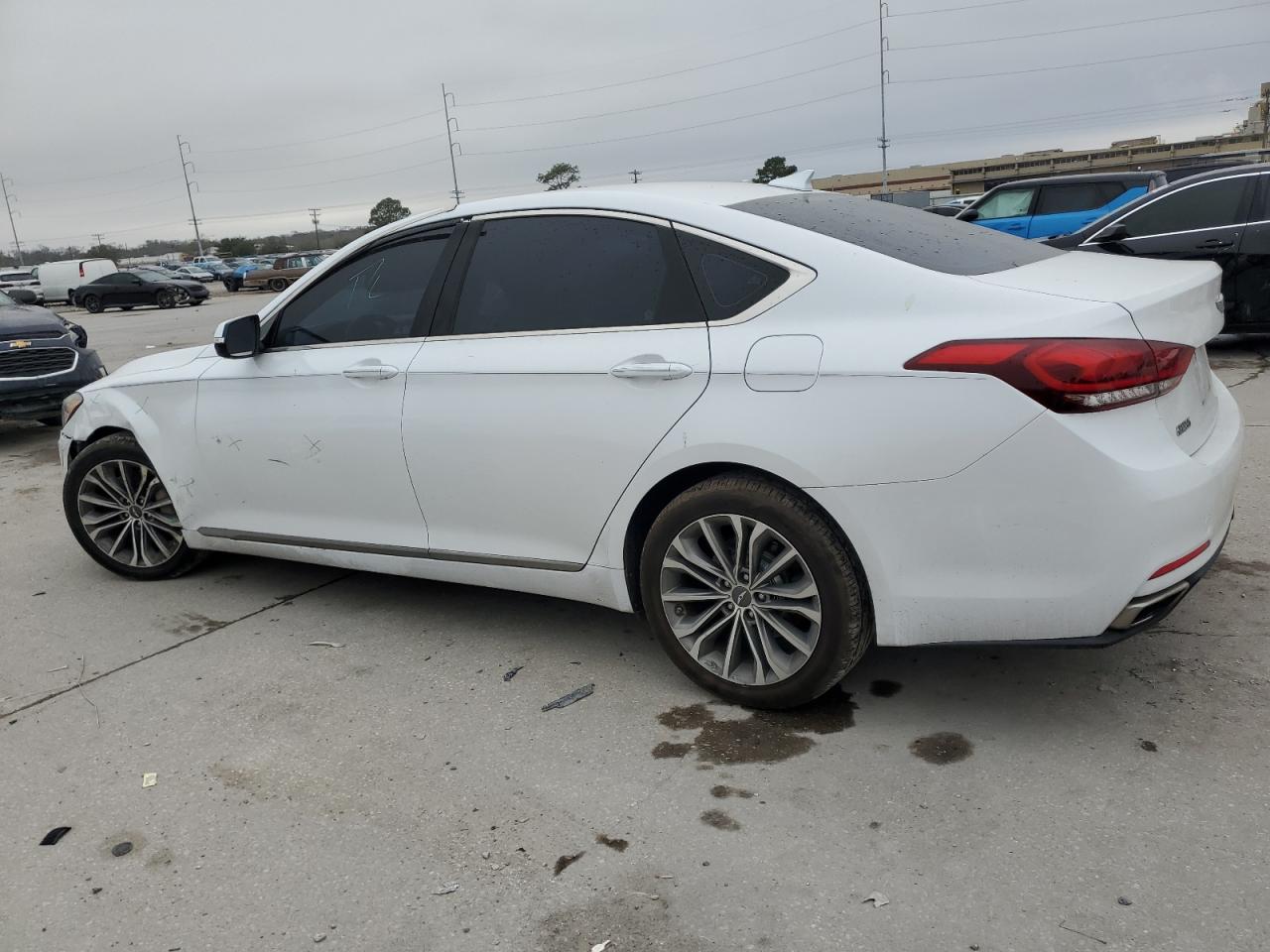 2015 Hyundai Genesis VIN KMHGN4JE4FU035980 Copart auction photo, all over damage thumbnail 2