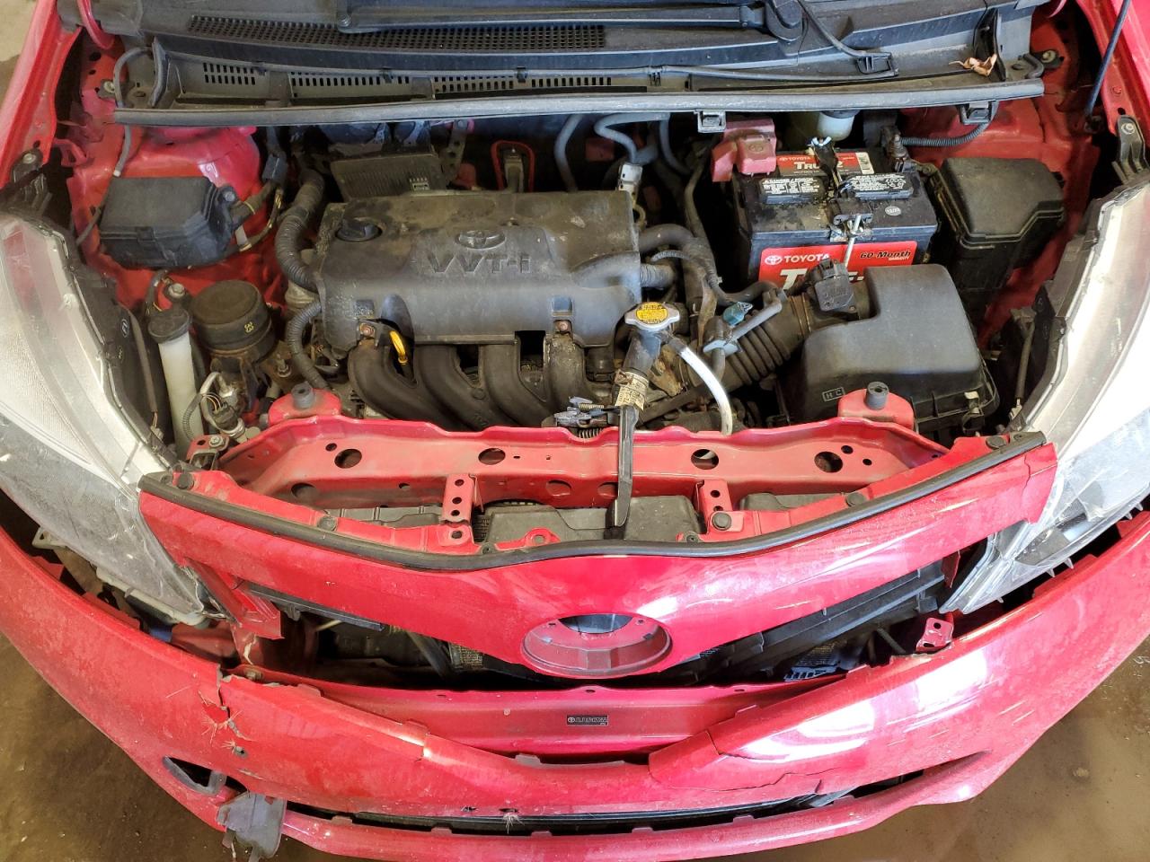 2012 Toyota Yaris VIN JTDJTUD39CD538555 Copart auction photo, front end damage thumbnail 11