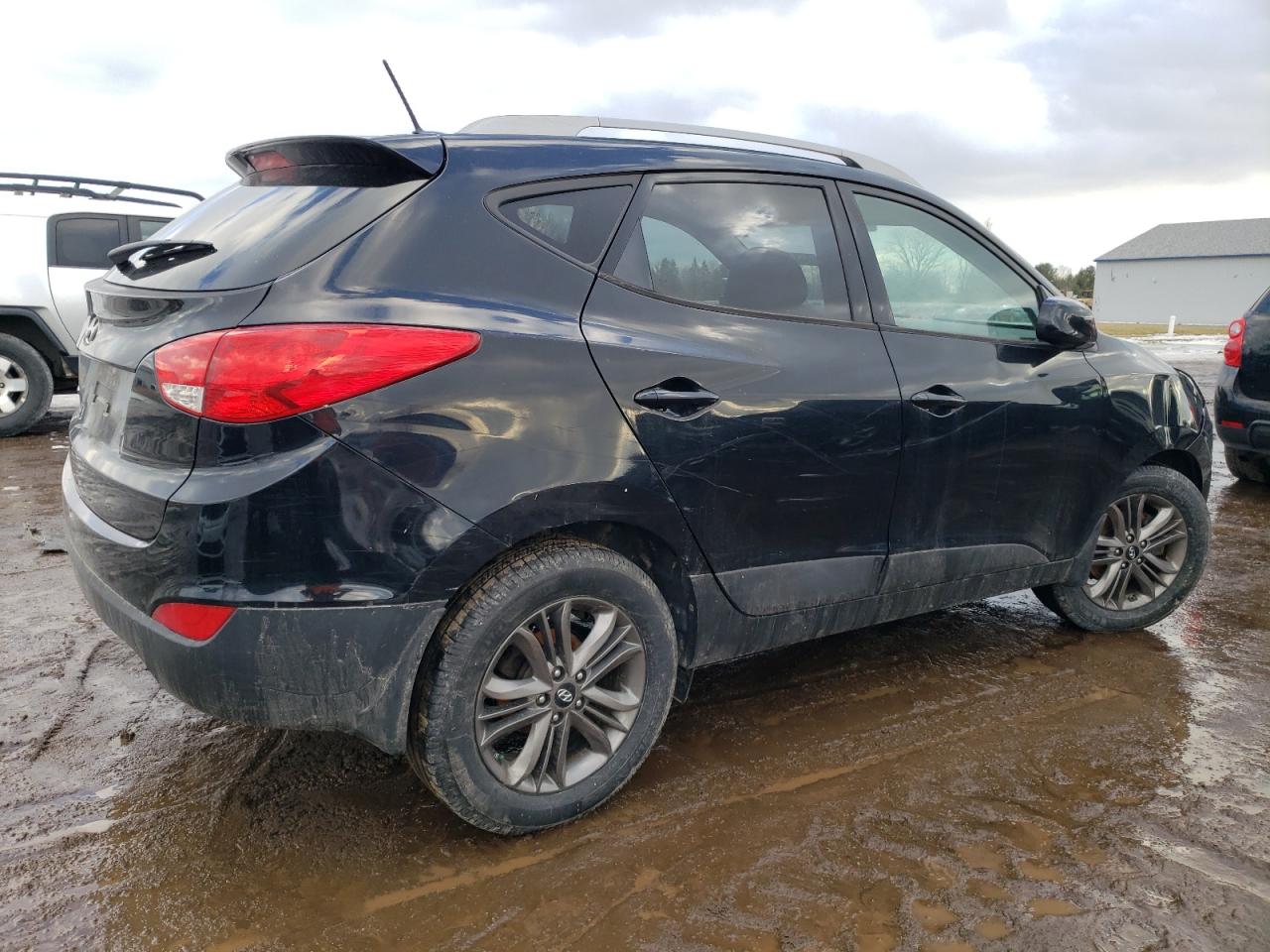 2014 Hyundai Tucson VIN KM8JU3AG2EU924070 Copart auction photo, front end damage thumbnail 3