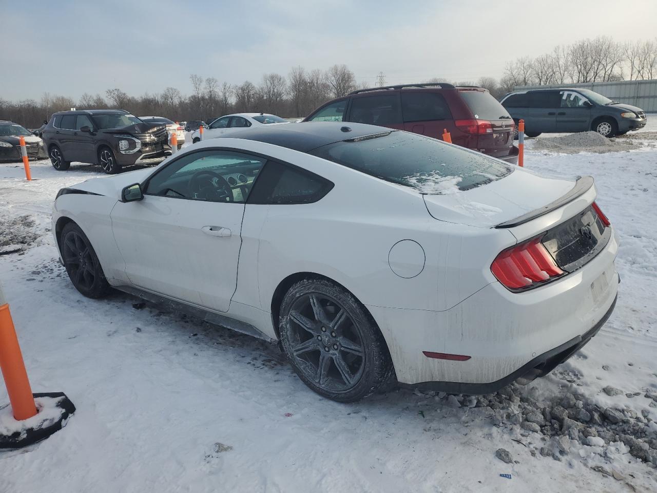 2019 Ford Mustang VIN 1FA6P8TH8K5195900 Copart auction photo, front end / undercarriage damage thumbnail 2