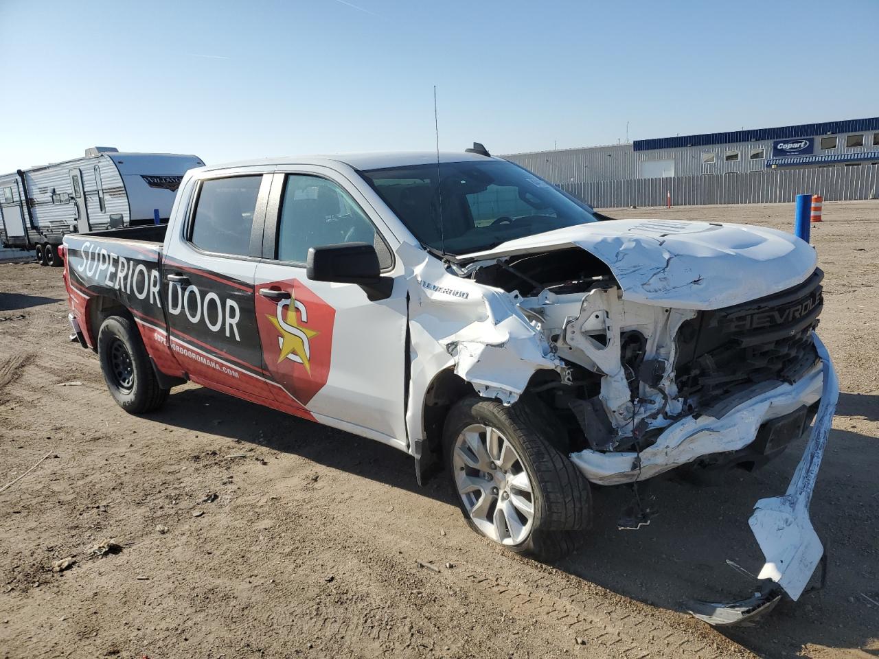 2022 Chevrolet Silverado VIN 1GCPDBEKXNZ613545 Copart auction photo, front end / rear end damage thumbnail 4