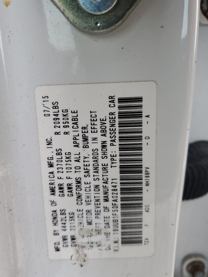 2015 Acura TLX VIN 19UUB1F50FA028471 Copart auction photo, front end damage thumbnail 12