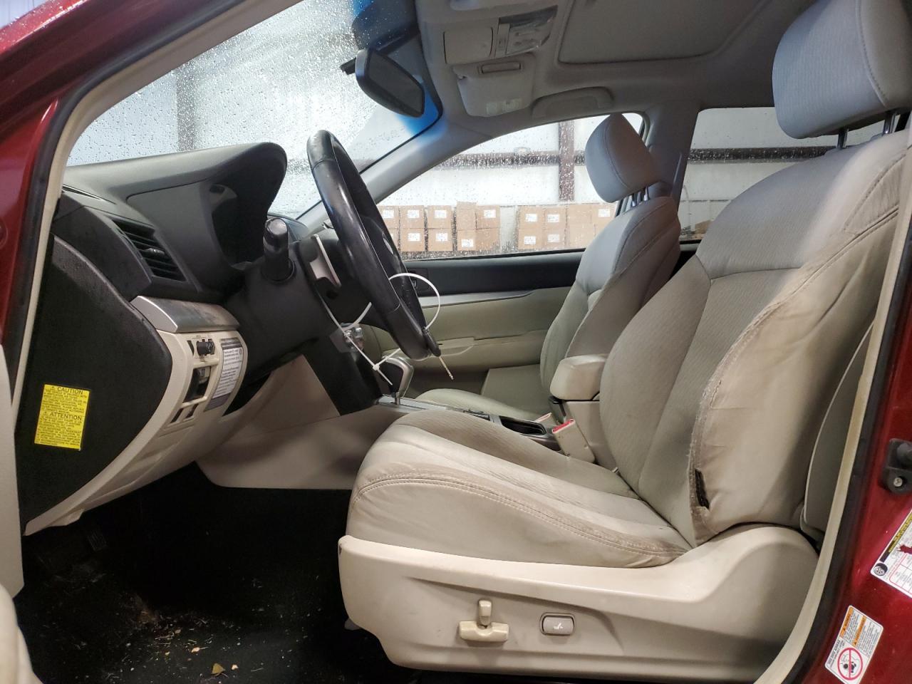 2011 Subaru Outback VIN 4S4BRBGC4B3389927 Copart auction photo, front end / rear end damage thumbnail 7