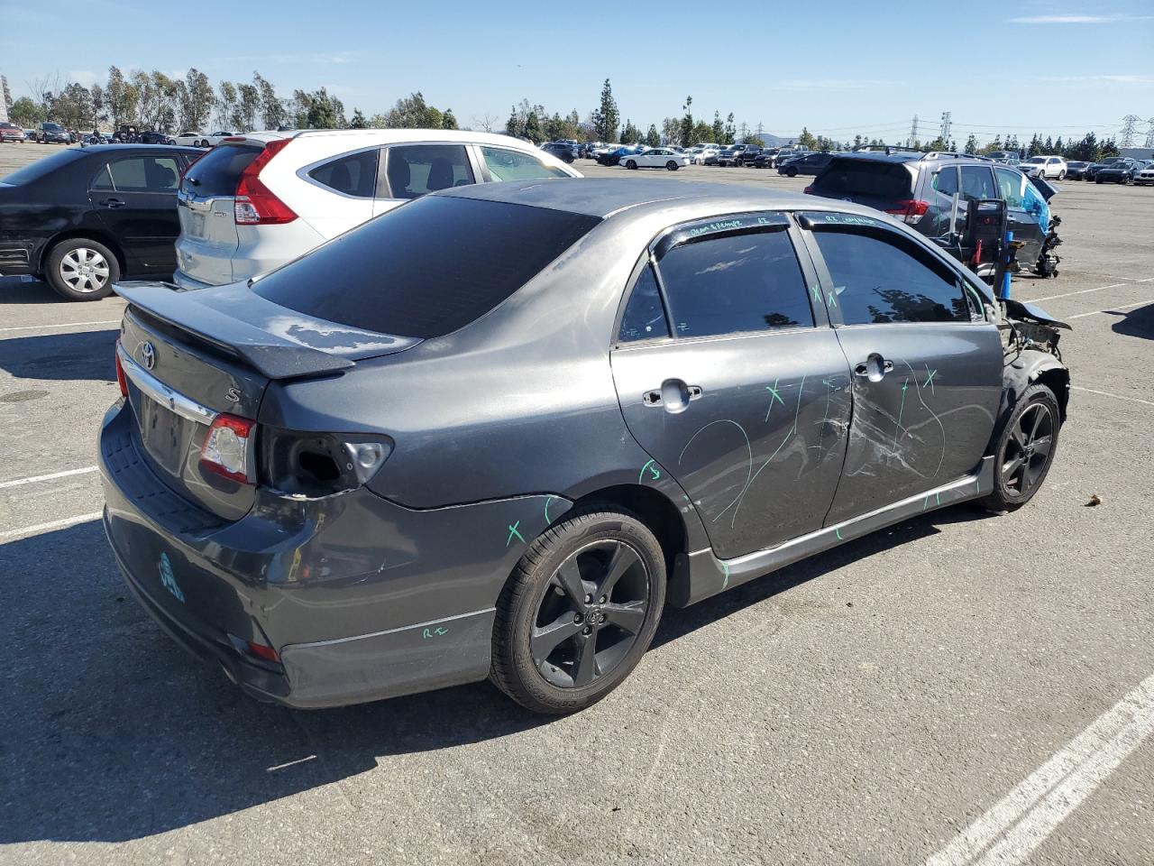 2011 Toyota Corolla VIN 2T1BU4EE1BC610457 Copart auction photo, front end / side damage thumbnail 3