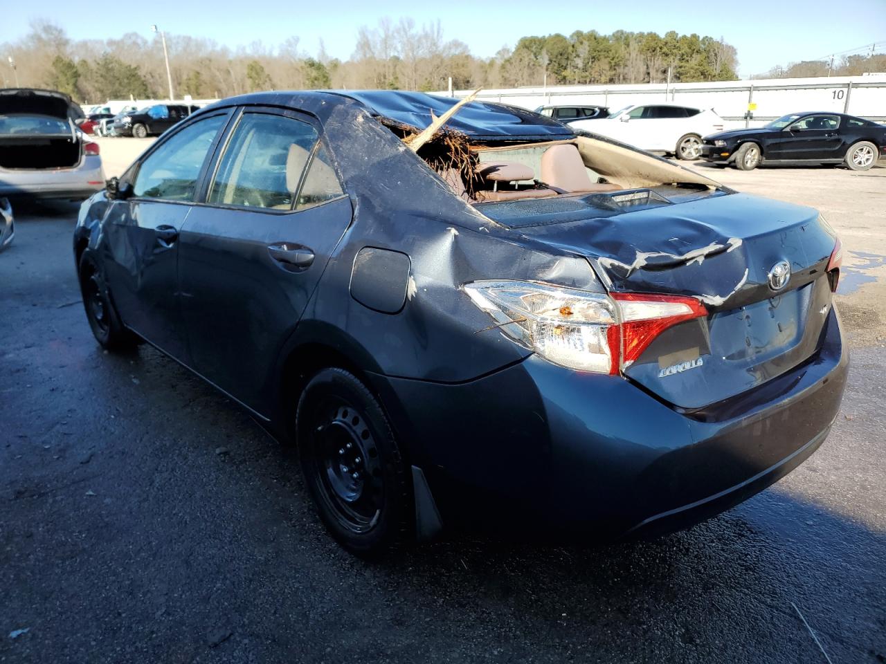 2015 Toyota Corolla VIN 2T1BURHE5FC361370 Copart auction photo, rollover damage thumbnail 2