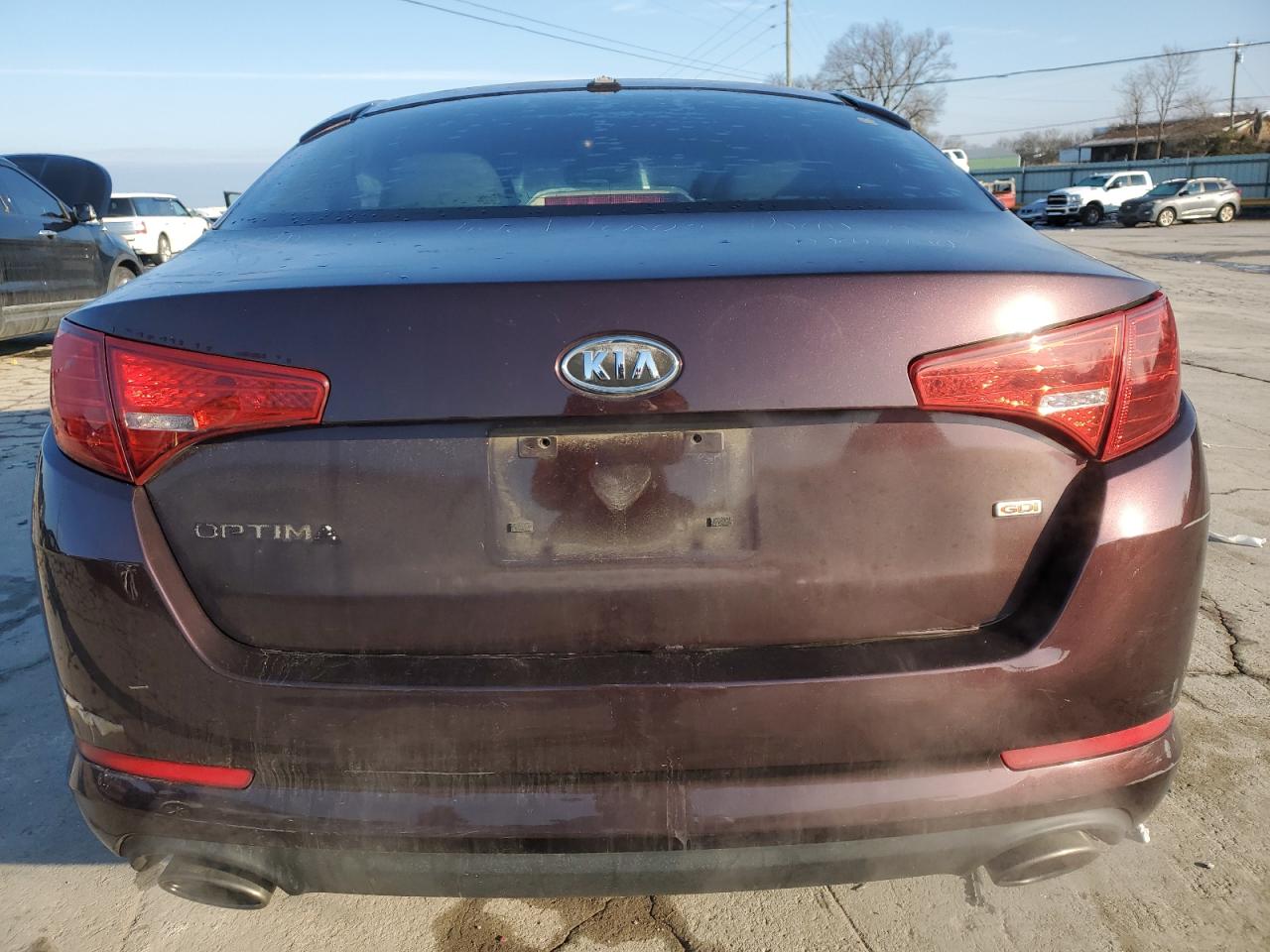 2011 KIA Optima VIN KNAGM4A77B5072015 Copart auction photo, side damage thumbnail 6