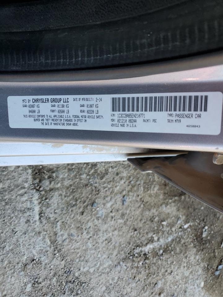 2014 Chrysler 200 VIN 1C3CCBAB5EN210771 Copart auction photo, front end / mechanical damage thumbnail 13