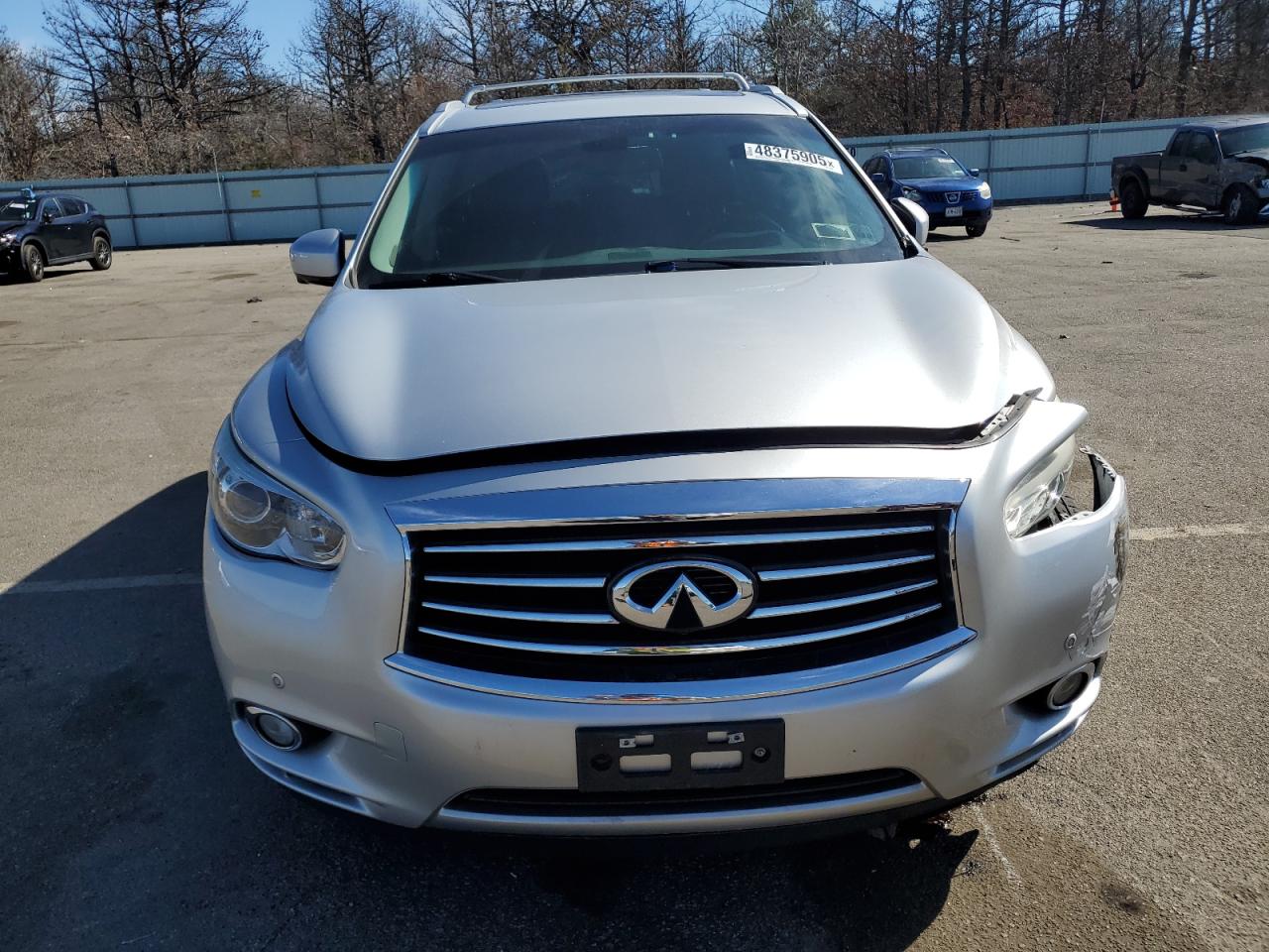 2013 Infiniti JX VIN 5N1AL0MM9DC307076 Copart auction photo, front end / undercarriage damage thumbnail 5