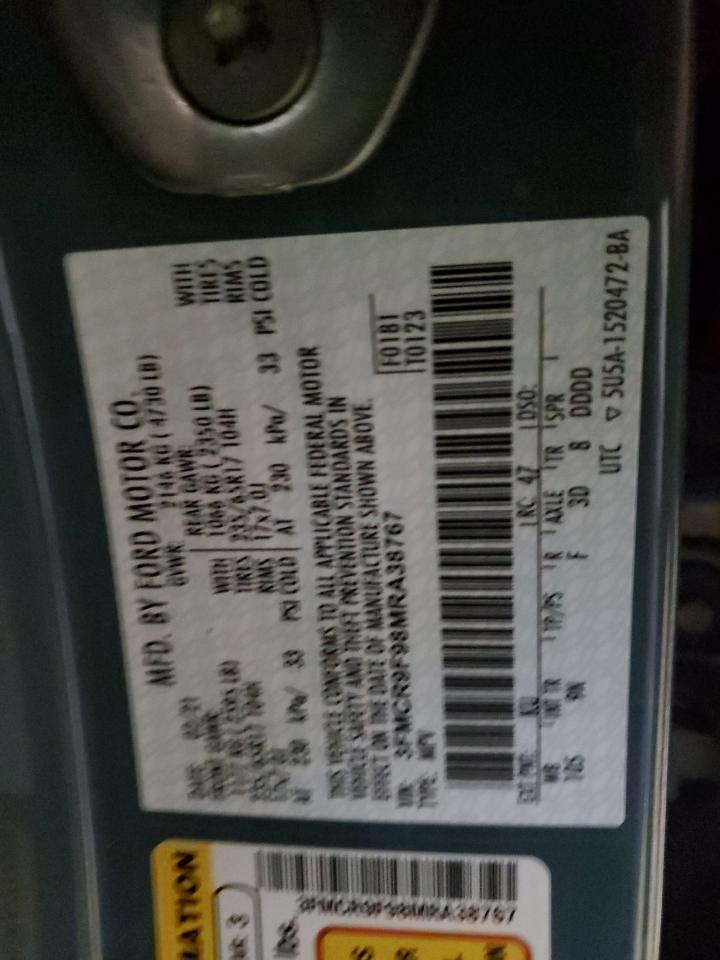 2021 Ford Bronco VIN 3FMCR9F98MRA38767 Copart auction photo, front end damage thumbnail 14