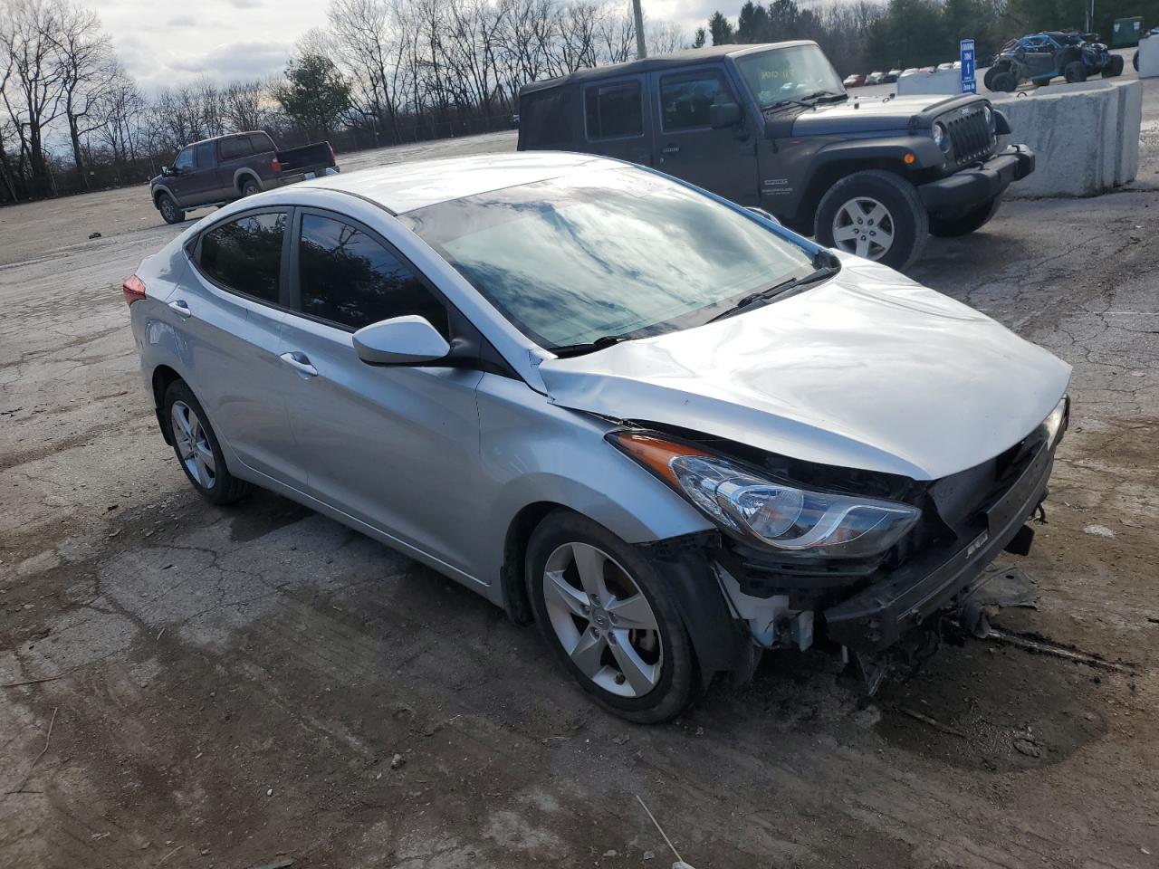 2013 Hyundai Elantra VIN 5NPDH4AE5DH279756 Copart auction photo, all over damage thumbnail 4