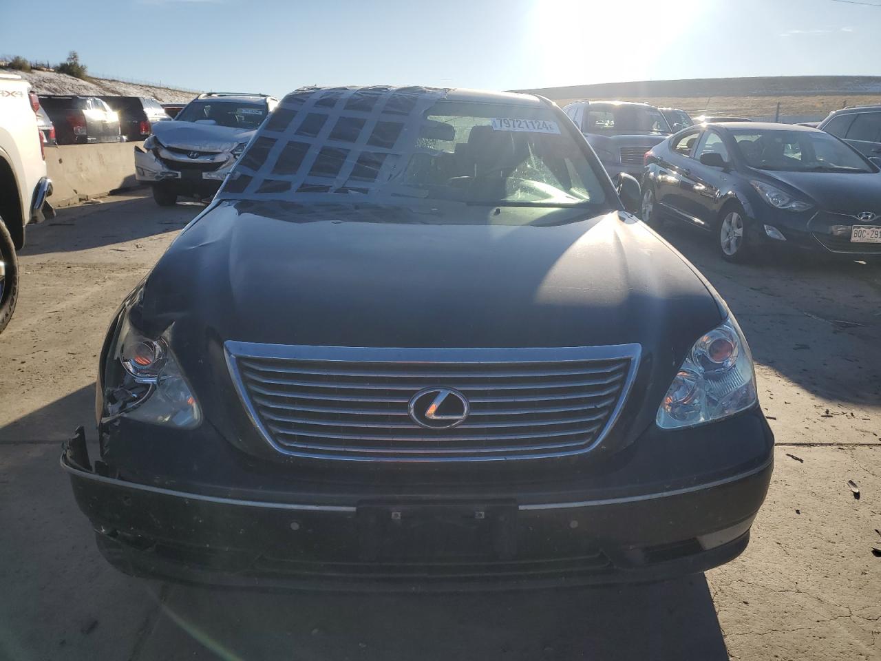 2004 Lexus LS VIN JTHBN36F340164628 Copart auction photo, front end / hail damage thumbnail 5
