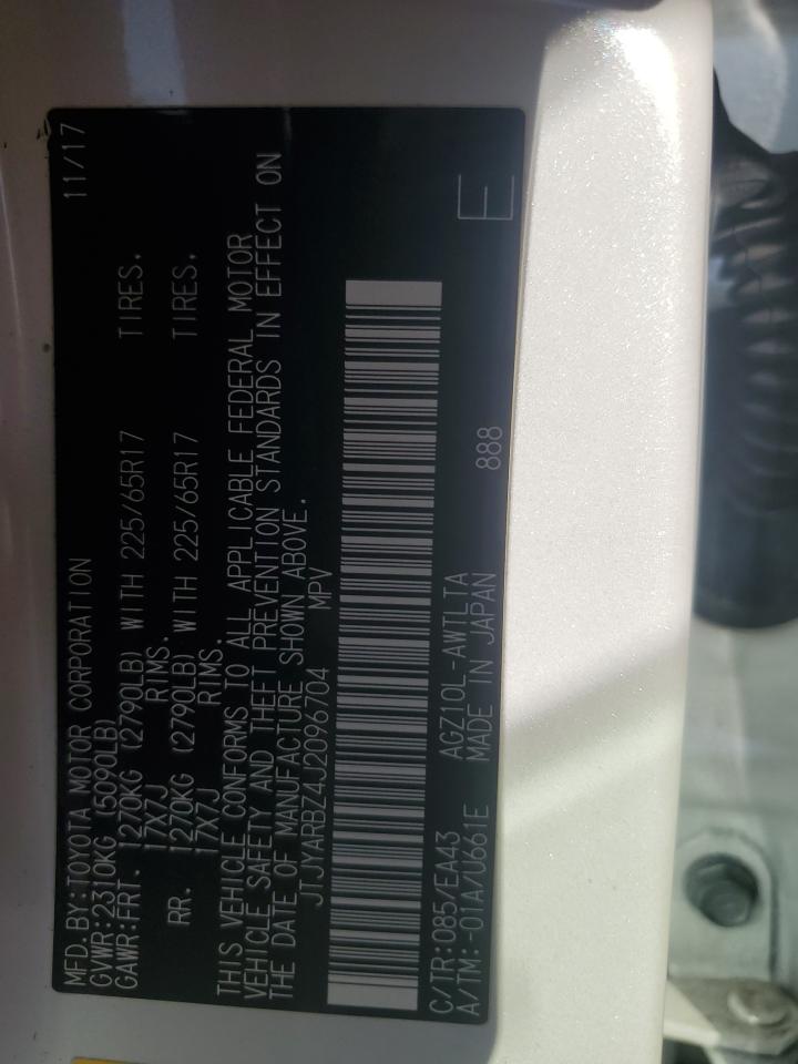 2018 Lexus NX VIN JTJYARBZ4J2096704 Copart auction photo, front end damage thumbnail 15
