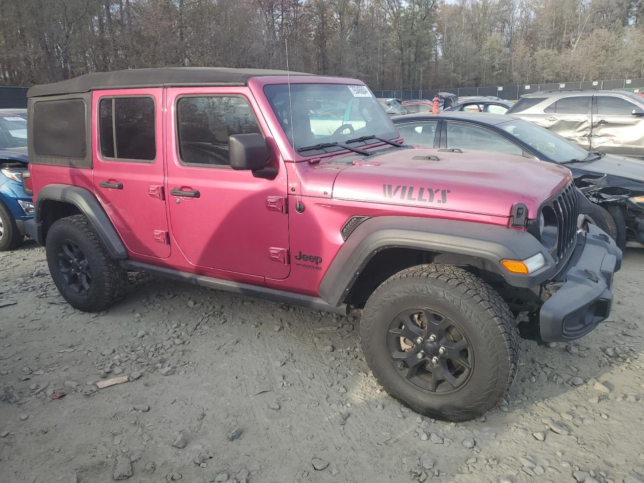 2021 Jeep Wrangler VIN 1C4HJXDN2MW857034 Copart auction photo, rear end / minor dent/scratches damage thumbnail 4