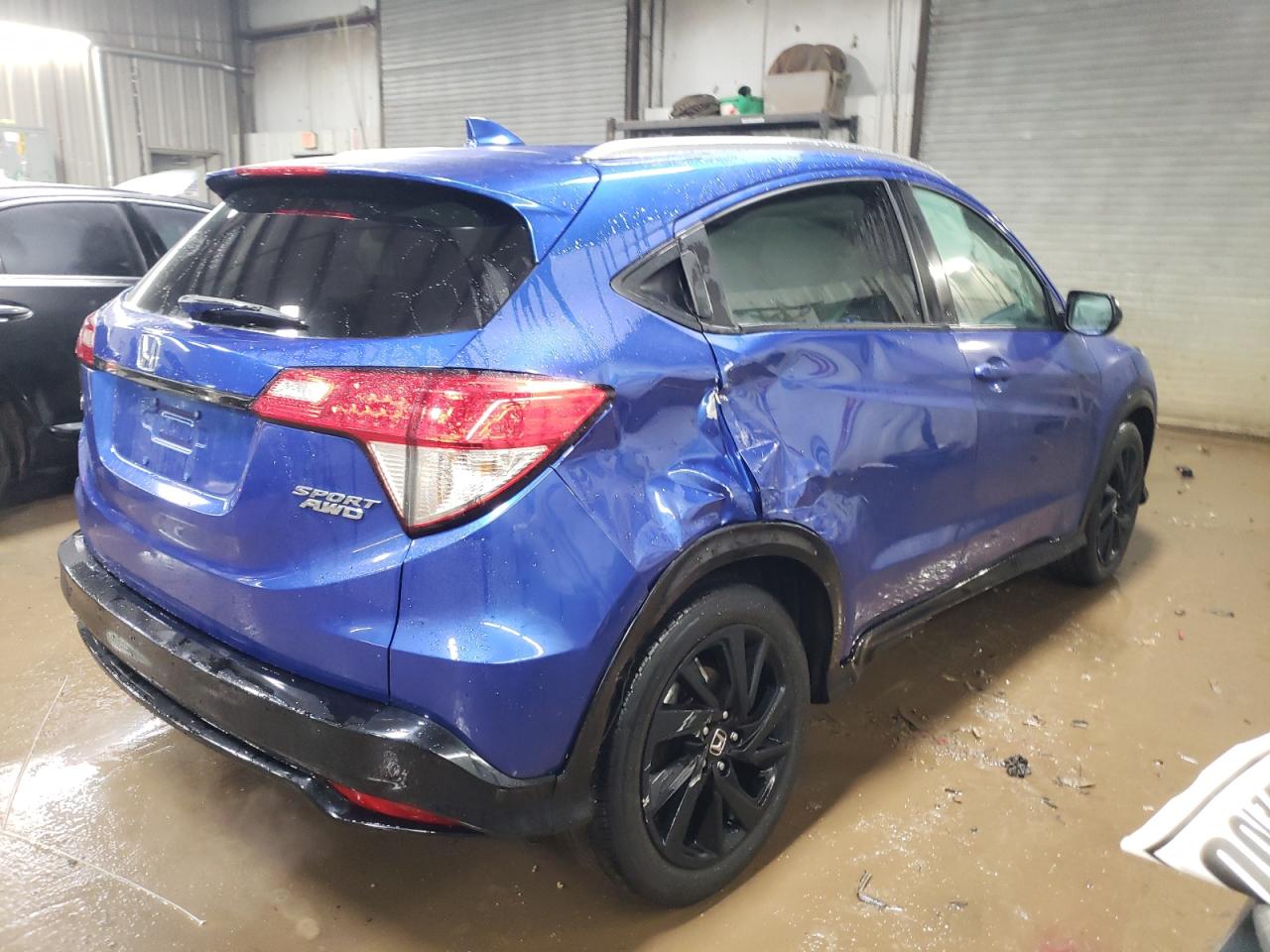 2021 Honda HR-V VIN 3CZRU6H14MM735783 Copart auction photo, side / rear end damage thumbnail 3
