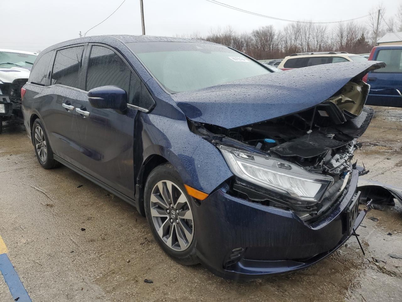 2021 Honda Odyssey VIN 5FNRL6H71MB042977 Copart auction photo, front end damage thumbnail 4