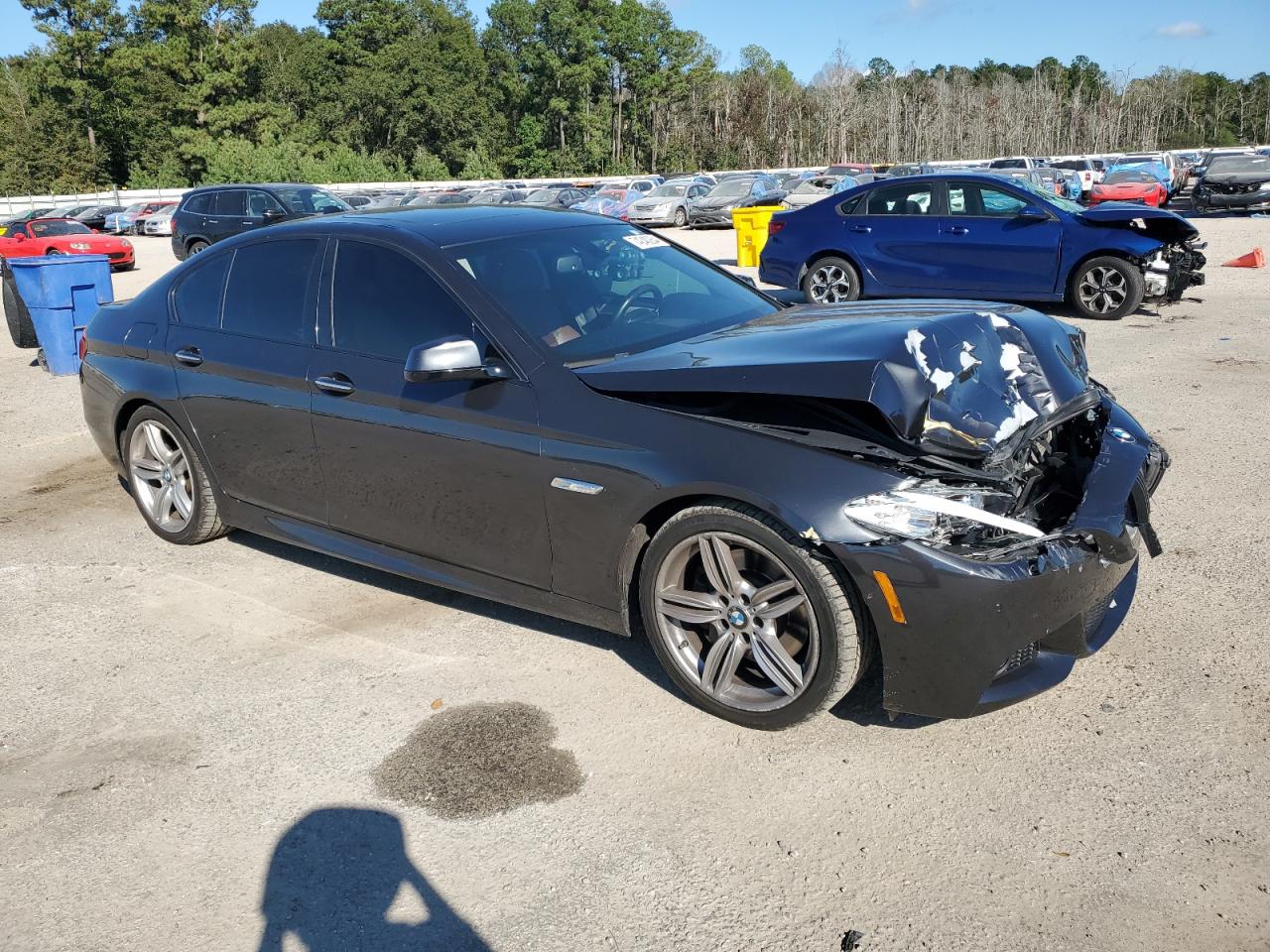 2013 BMW 5er VIN WBAFR7C59DC828470 Copart auction photo, front end damage thumbnail 4