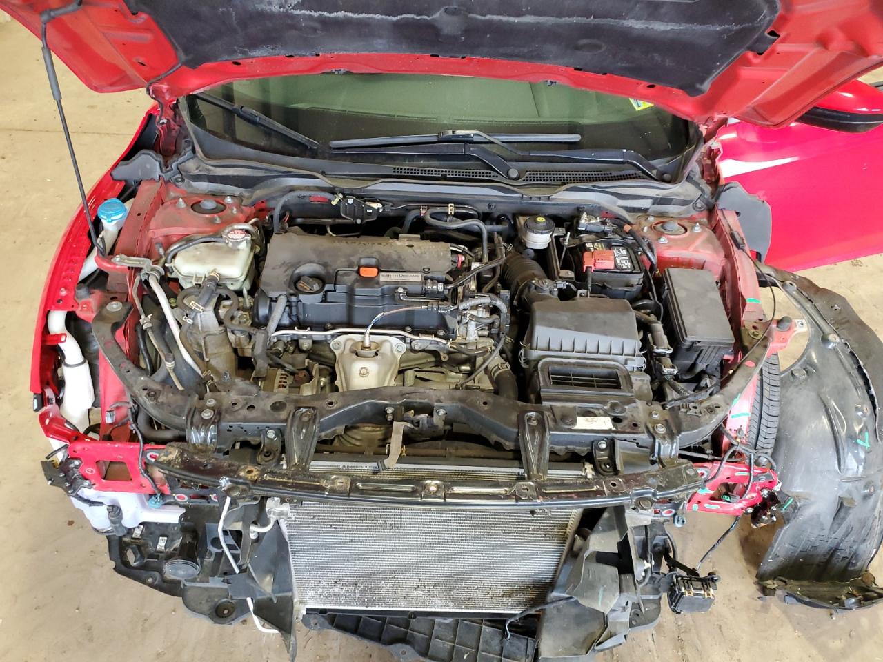 2019 Honda Civic VIN 2HGFC2F84KH550926 Copart auction photo, front end / side damage thumbnail 11