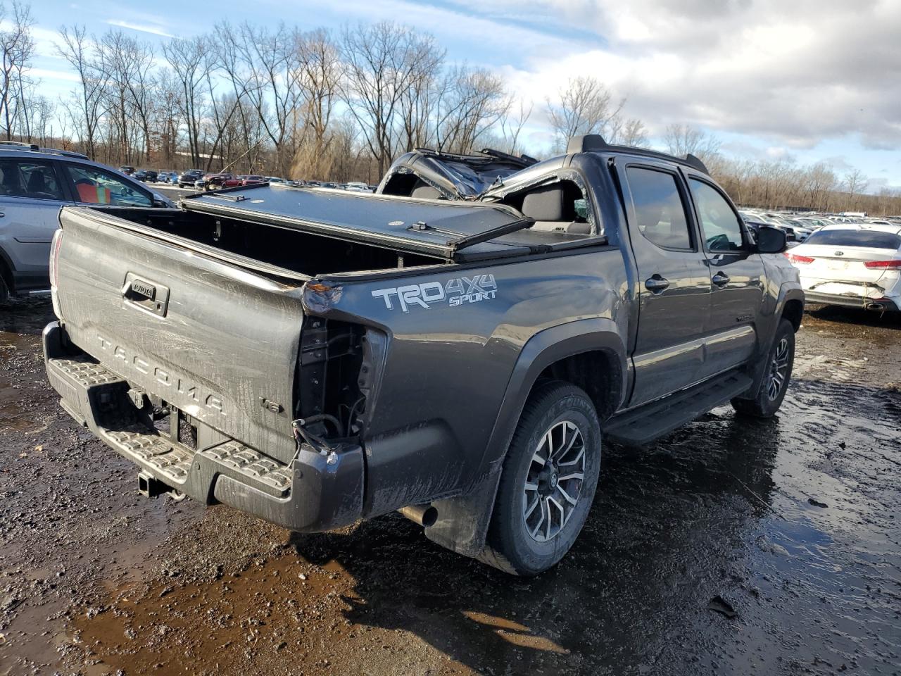 2022 Toyota Tacoma VIN 3TMCZ5AN8NM481310 Copart auction photo, top/roof damage thumbnail 3