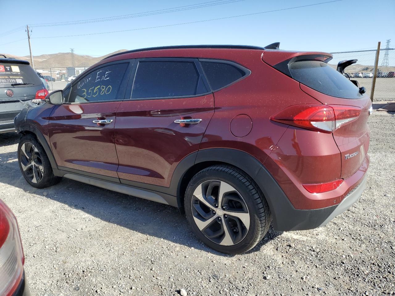 2018 Hyundai Tucson VIN KM8J3CA29JU831399 Copart auction photo, burn damage thumbnail 2