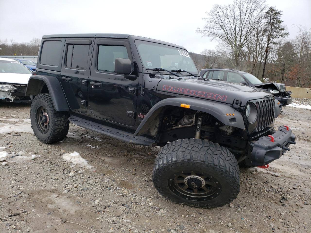 2018 Jeep Wrangler VIN 1C4HJXFG1JW106940 Copart auction photo, undercarriage / front end damage thumbnail 4