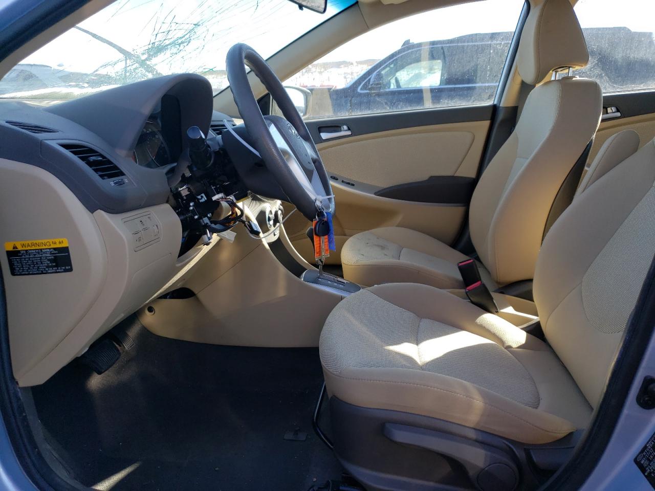 2013 Hyundai Accent VIN KMHCT4AE0DU292538 Copart auction photo, vandalism / front end damage thumbnail 7